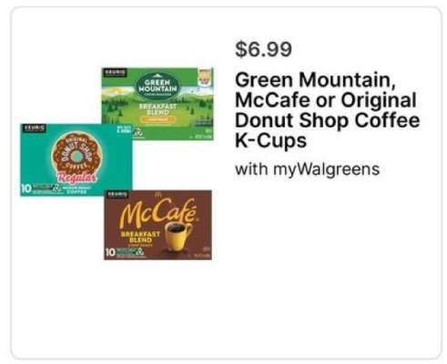 Green Mountain, McCafe or Original Donut Shop Coffee K-Cups