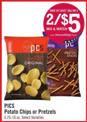 PICS Potato Chips or Pretzels