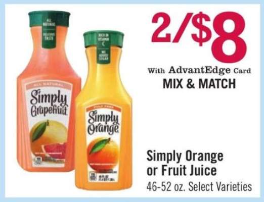 Simply Orange or Fruit Juice
