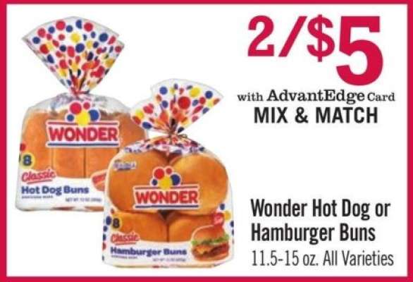 Wonder Hot Dog or Hamburger Buns