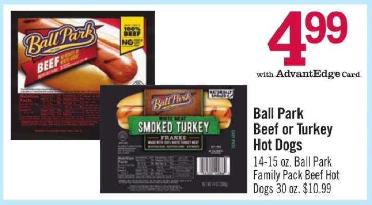 Ball Park Beef or Turkey Hot Dogs