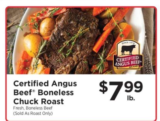 Certified Angus Beef Boneless Chuck Roast