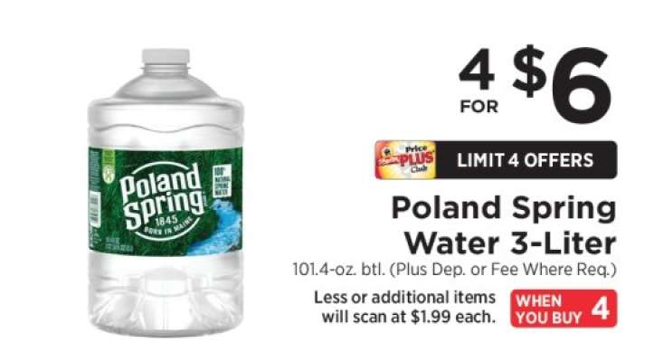 Poland Spring Water 3-Liter