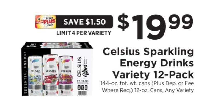 Celsius Sparkling Energy Drinks Variety 12-Pack