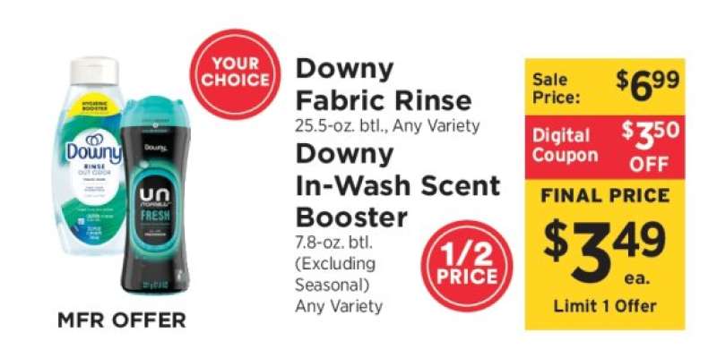 Downy Fabric Rinse or In-Wash Scent Booster