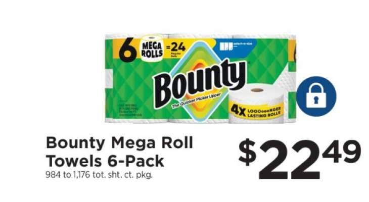 Bounty Mega Roll Towels 6-Pack