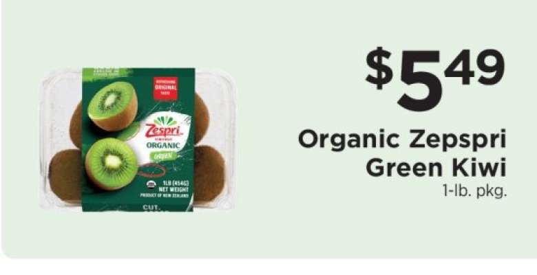 Organic Zespri Green Kiwi