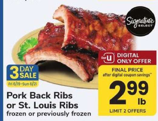 Pork Back Ribs or St Louis Ribs