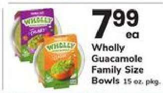 Wholly Guacamole Family Size Bowls