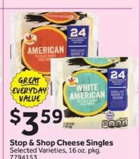 Stop & Shop Cheese Singles