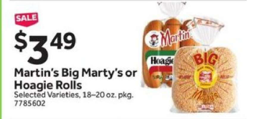 Martin's Big Marty's or Hoagie Rolls