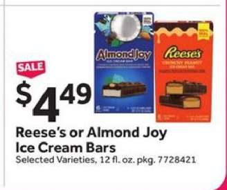Reese’s or Almond Joy Ice Cream Bars