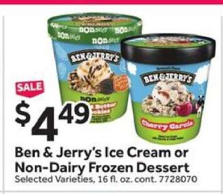 Ben & Jerry's Ice Cream or Non-Dairy Frozen Dessert