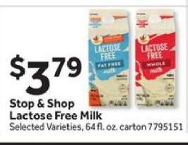 Stop & Shop Lactose Free Milk