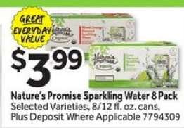 Nature's Promise Sparkling Water 8 Pack