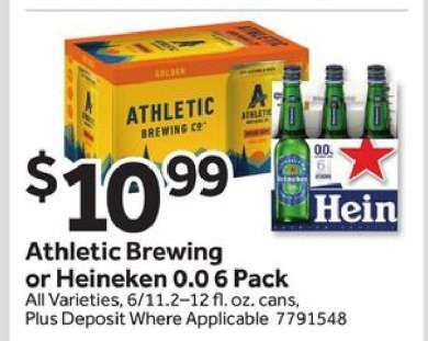 Athletic Brewing or Heineken 0.0 6 Pack