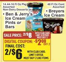 Ben & Jerry's Ice Cream Pints or Bars