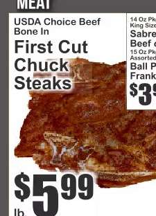 First Cut Chuck Steaks