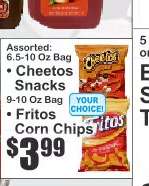 Cheetos Snacks / Fritos Corn Chips