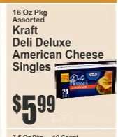 Kraft Deli Deluxe American Cheese Singles