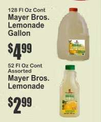 Mayer Bros. Lemonade Gallon