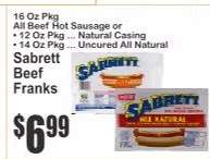 Sabrett Beef Franks
