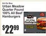 Urban Meadow Quarter Pound 100% All Beef Hamburgers