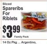 Sliced Spareribs For Riblets