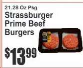 Strassburger Prime Beef Burgers