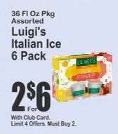 Luigi's Italian Ice 6 Pack