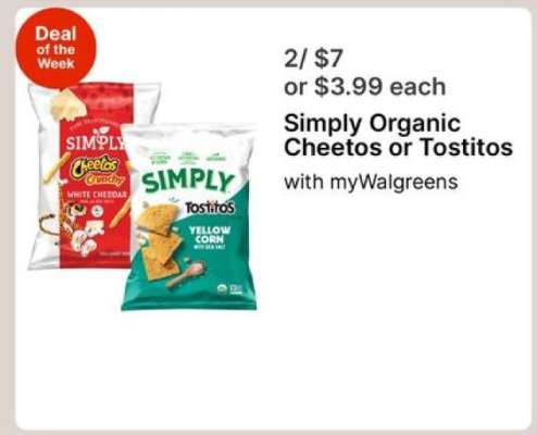 Simply Organic Cheetos or Tostitos