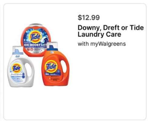 Downy, Dreft or Tide Laundry Care
