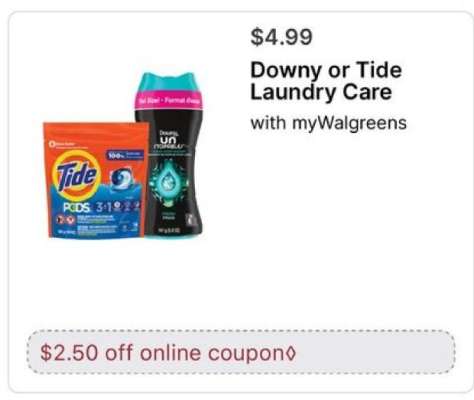 Downy or Tide Laundry Care