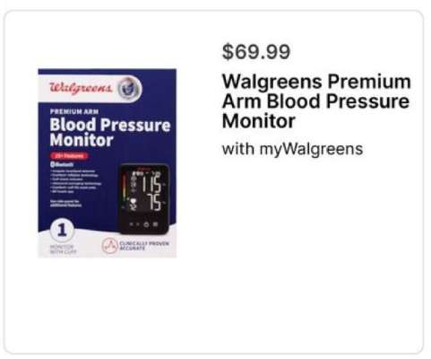 Walgreens Premium Arm Blood Pressure Monitor