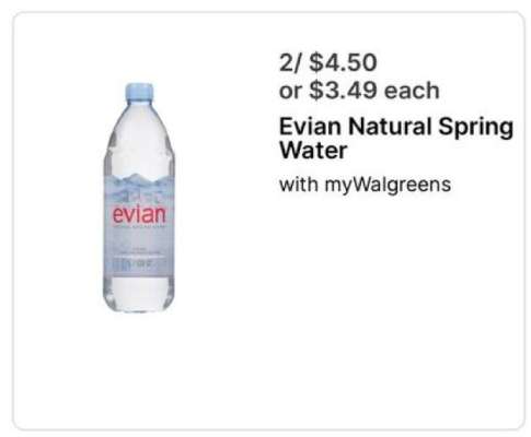 Evian Natural Spring Water