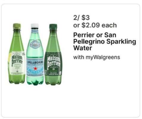 Perrier or San Pellegrino sparkling water