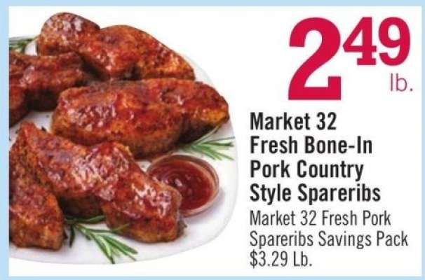 Market 32 Fresh Bone-In Pork Country Style Spareribs