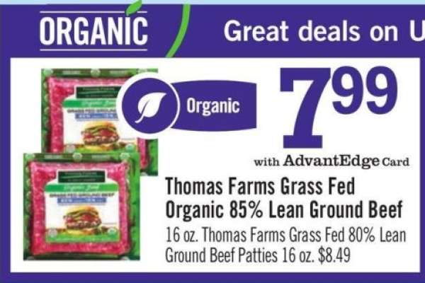 Thomas Farms Grass Fed Organic 85% Lean Ground Beef