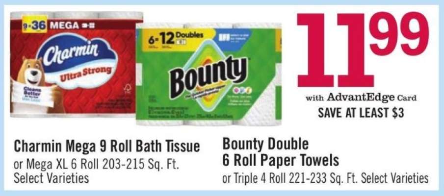 Bounty Double 6 Roll Paper Towels