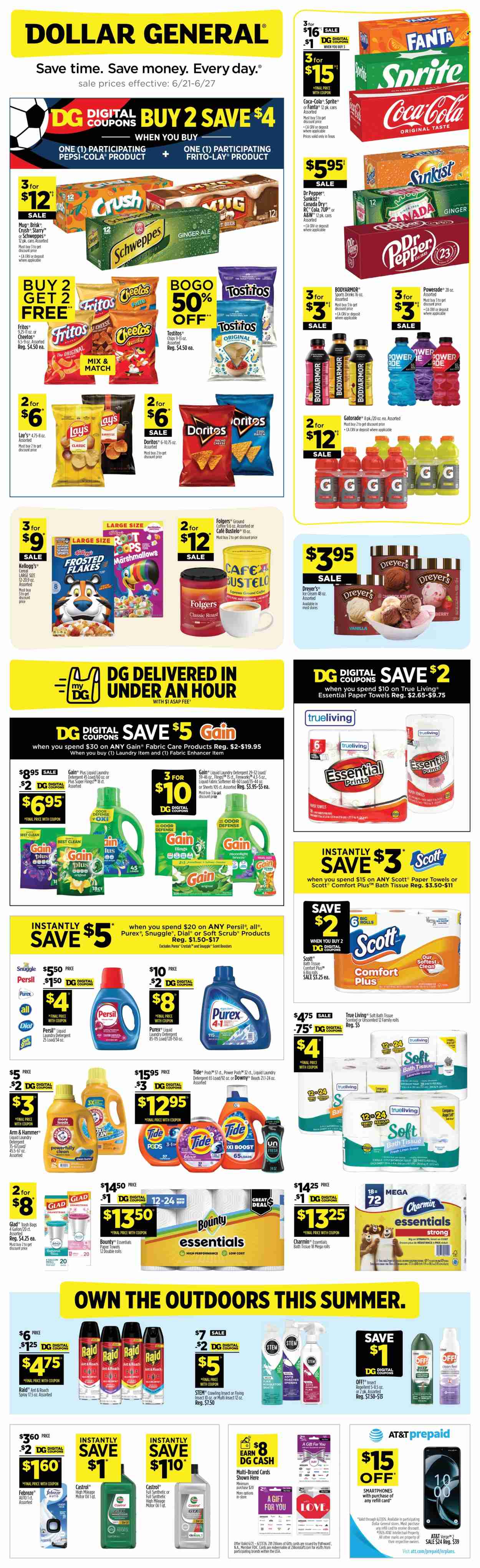 Dollar General ad - 06/21/2026 - 06/27/2026. Page 1