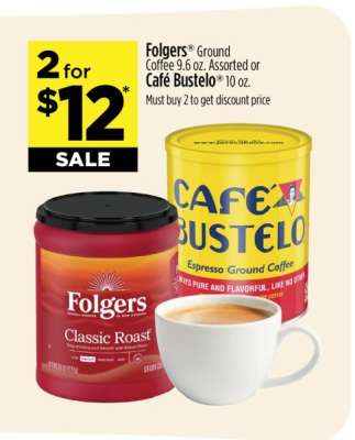 Folgers® Ground Coffee or Café Bustelo®