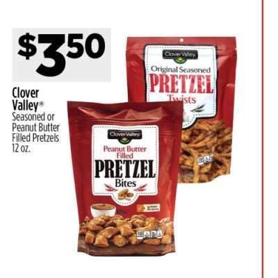 Clover Valley® Seasoned or Peanut Butter Filled Pretzels
