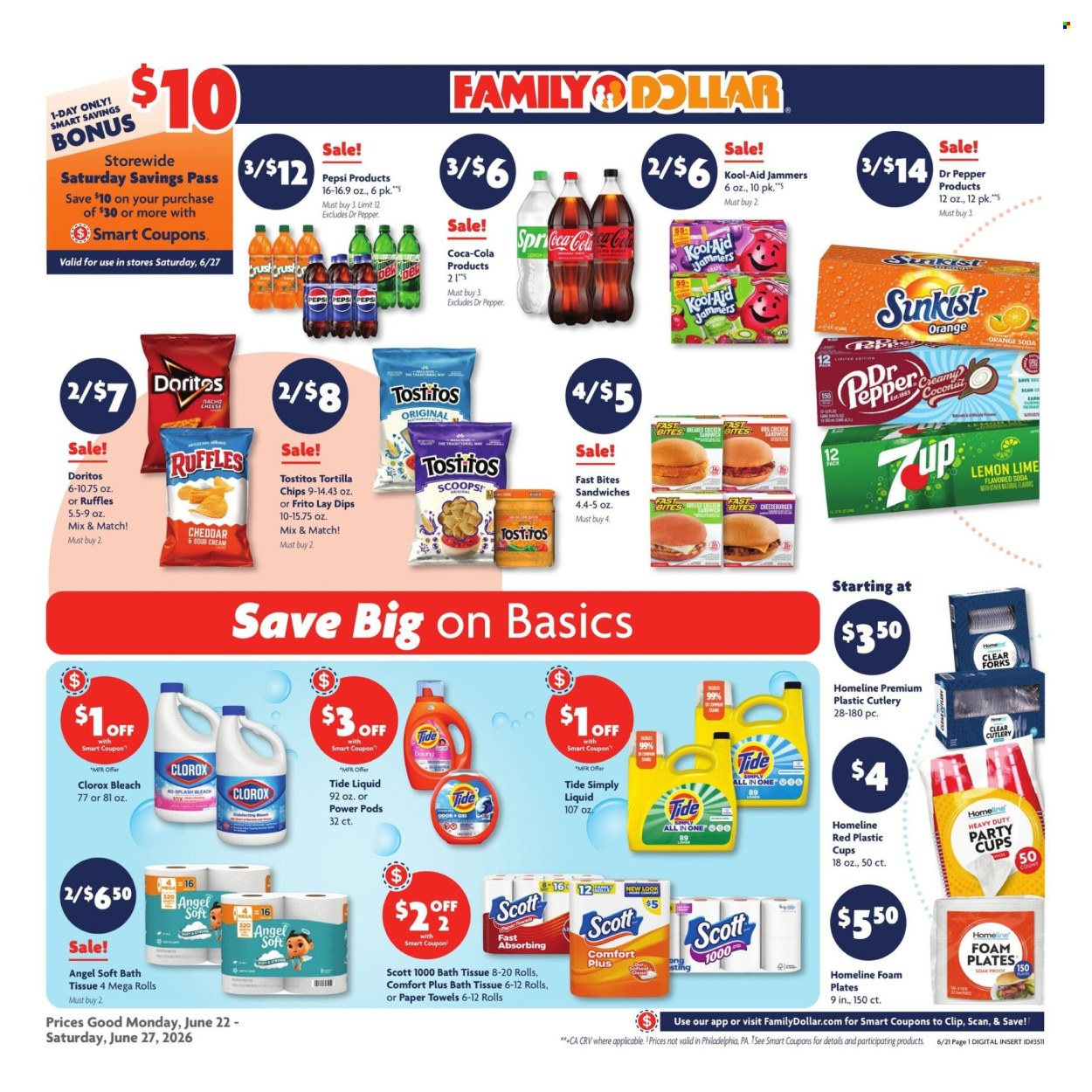 Family Dollar ad - 06/22/2026 - 06/27/2026. Page 1