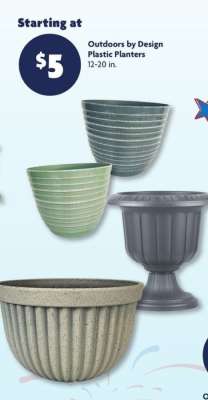 Outdoors by Design Plastic Planters