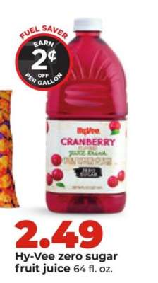 Hy-Vee zero sugar fruit juice