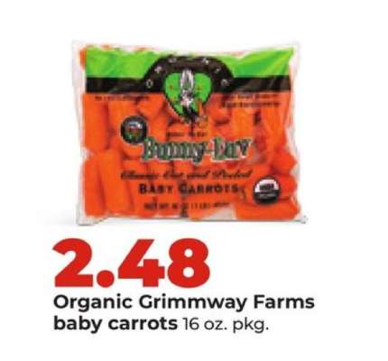 Organic Grimmway Farms baby carrots