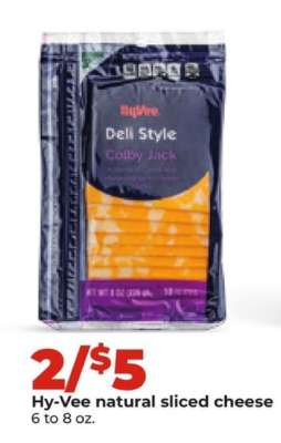 Hy-Vee natural sliced cheese