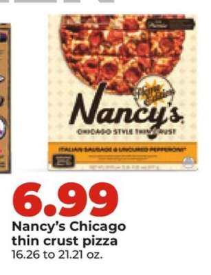 Nancy’s Chicago thin crust pizza