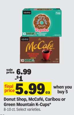 Donut Shop, McCafé, Caribou or Green Mountain K-Cups