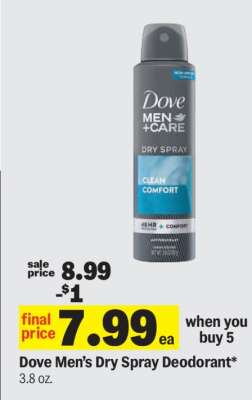 Dove Men's Dry Spray Deodorant